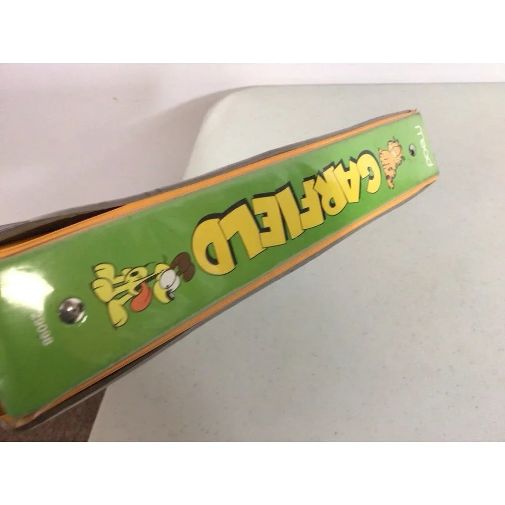 Vintage Garfield Mead 3-Ring Binder Planner Clipboard Metal Clip & Folders 1990s